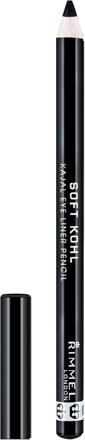 Rimmel London Soft Kohl Smudge-proof Eyeliner Pencil, Jet Black