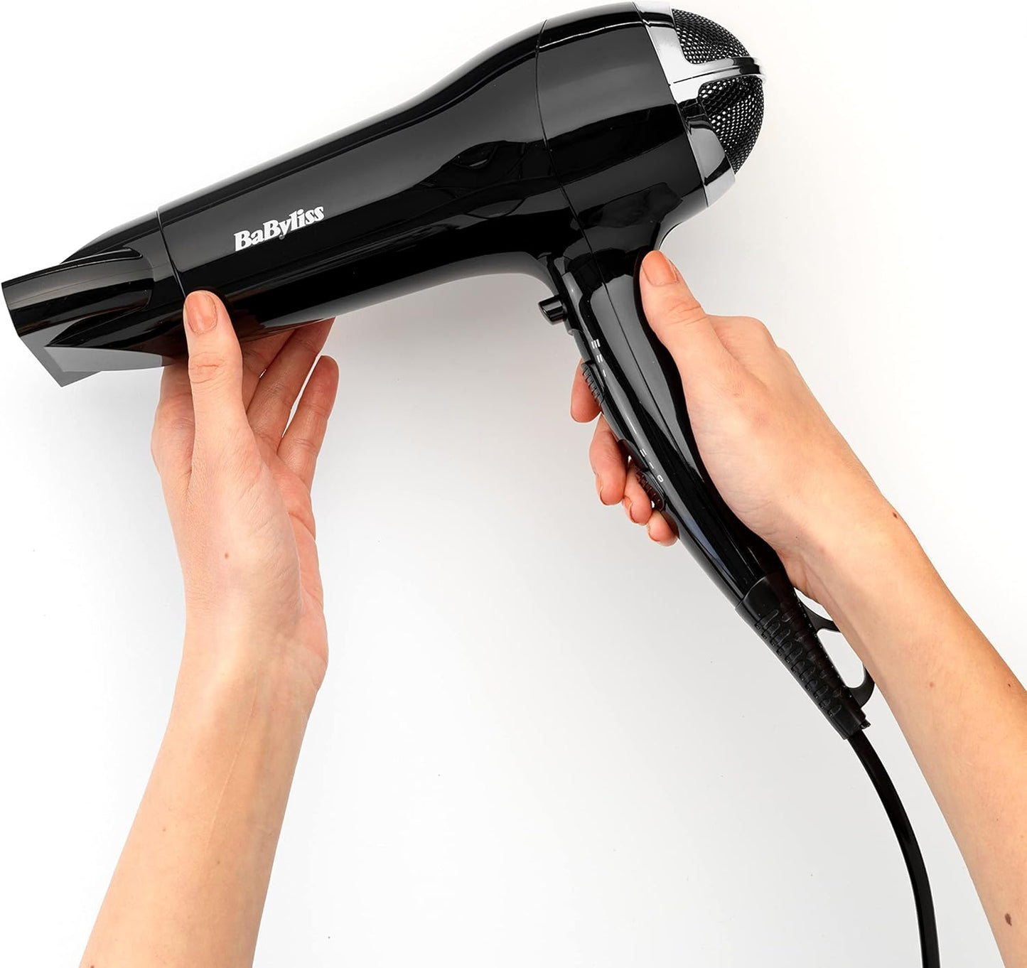 BaByliss Power Smooth 2400W Hair Dryer, Black, Fast, lightweight, ionic dryer