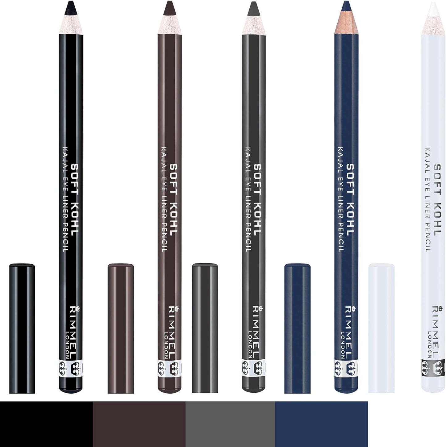 Rimmel London Soft Kohl Smudge-proof Eyeliner Pencil, Jet Black